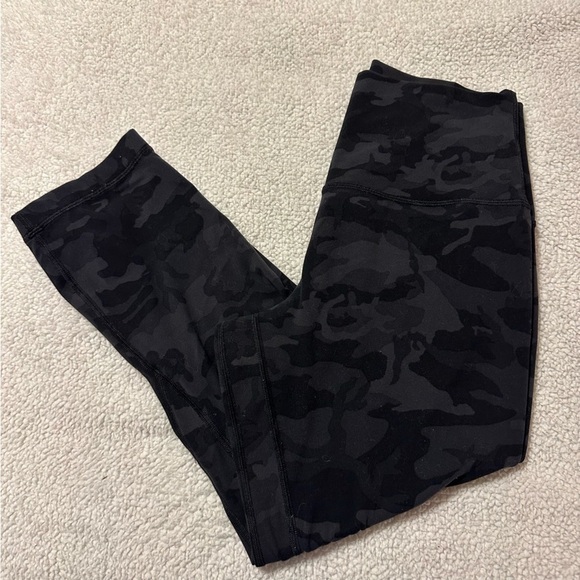 Lululemon Align Crop Leggings Incognito Camo Multi Grey Aligns - Picture 15 of 16